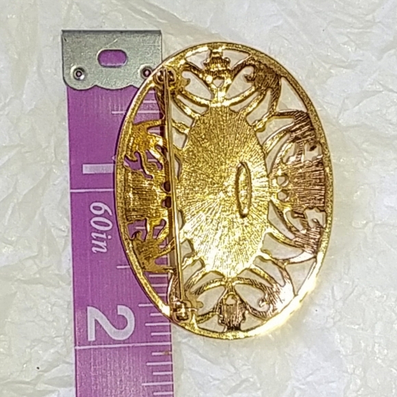 AVON "PASTEL LACE" PIN BROOCH - VINTAGE with PINK ROSES - Picture 2 of 5